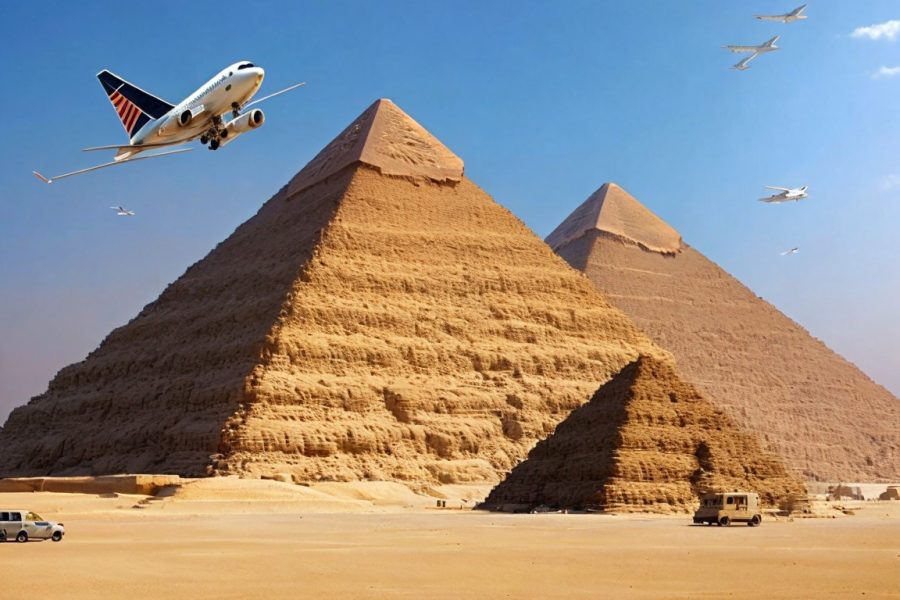 Cairo: Pyramids, Sphinx, Egyptian Museum by airplane